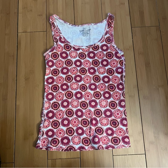 Faded Glory Women's Pink Patterned Tank Top - Picture 1 of 1